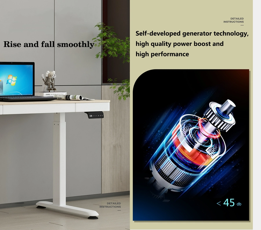 China Wholesale High Quality Modern Sit Stand Electric Standing Height Adjustable Study Computer Office Desk